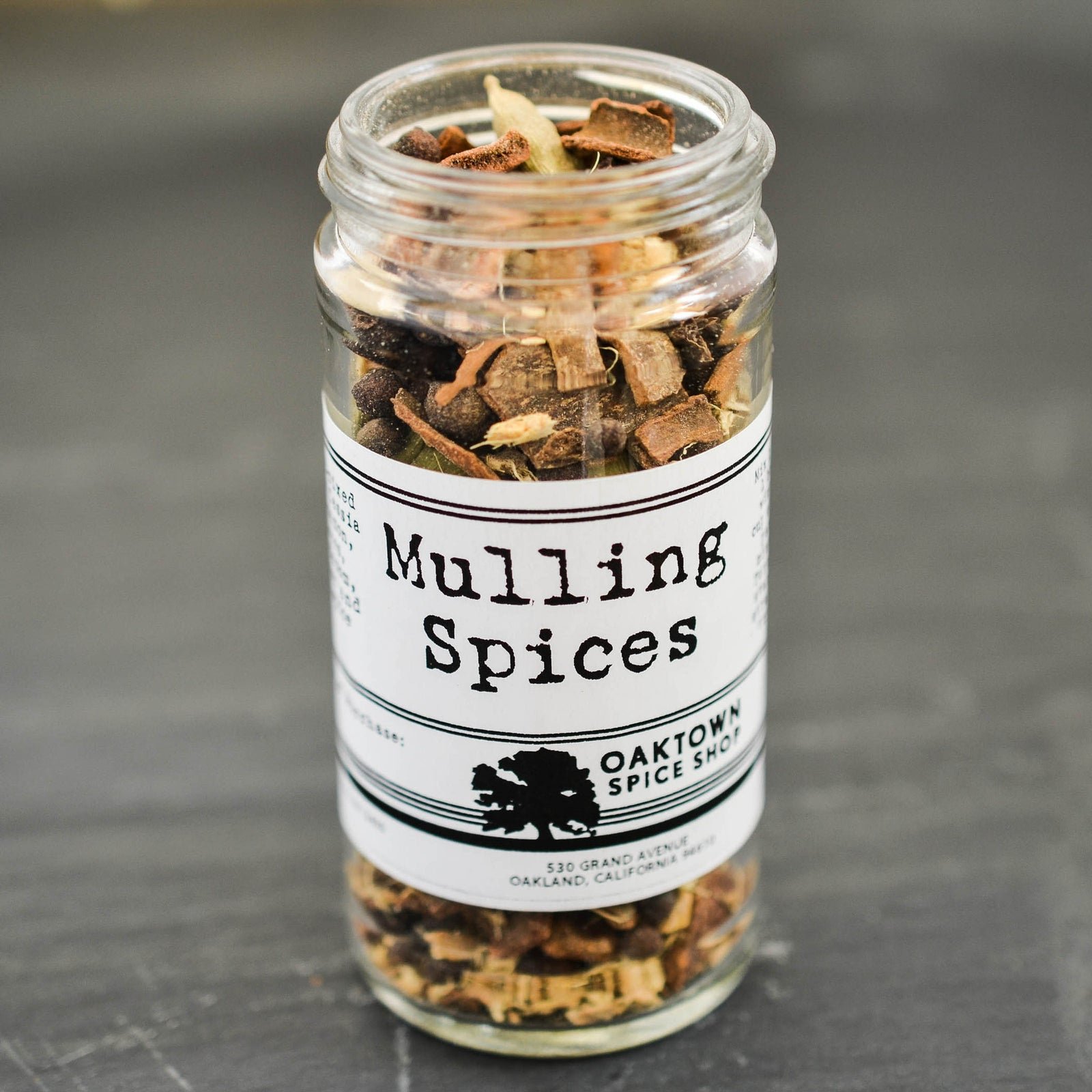 02                                    Mulling Spices - Nothing compliments the crisp autumn air like the aroma of a warm, bubbling pot of mulling spices. Hand-blended in Oakland, Oaktown Spice Shop’s rich mix of allspice, ginger, cardamom, cinnamon and cloves will keep you warm inside and out. SHOP NOW >