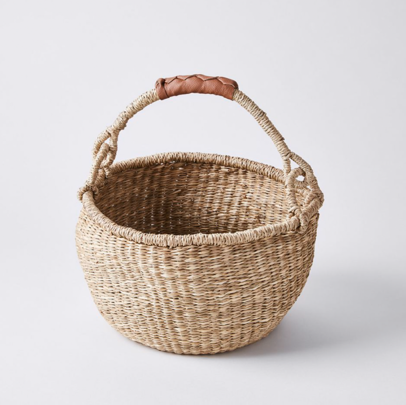 08                             Seagrass Market Basket - Woven baskets aren’t just for the inside of your home – they are a functional decor item for your home’s exterior too. Store tools, shoes, and use for your spring harvest. We also love this one from Williams Sonoma.SHOP NOW >