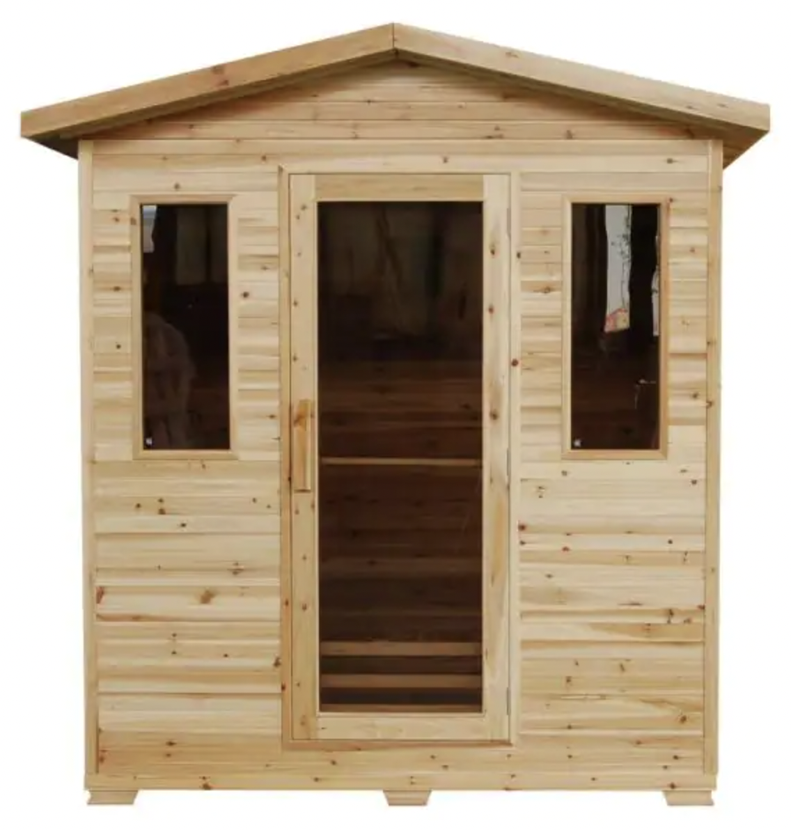 03 The Compact Design - In the event you’re lacking a ton of extra space, your best bet for a compact design is this 3-person design available at Home Depot. Made from natural Canadian hemlock wood, it’s durable and attractive - a welcome addition to yards of any size.