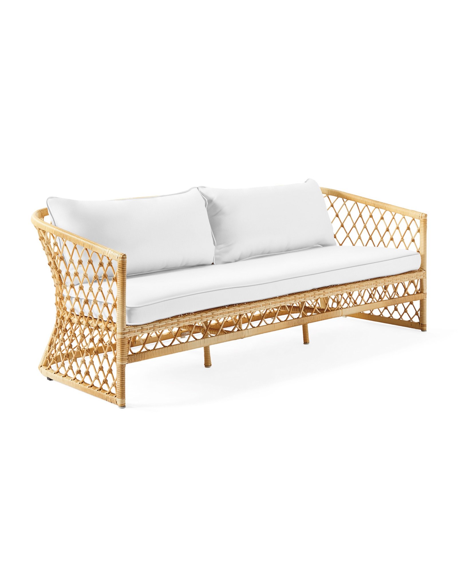Rattan Capistrano outdoor sofa by Serena and Lily